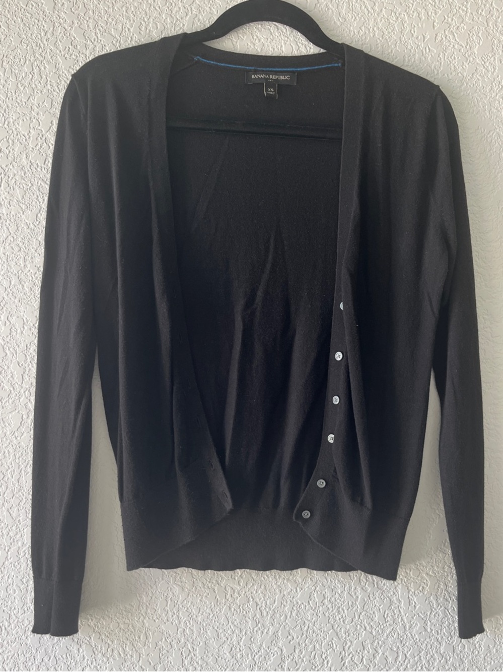 Banana Republic Black Lightweight Button-Front Cardigan